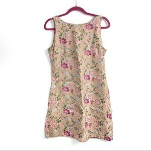 Vintage April Cornell Silk Floral Sleeveless Dress Sz 3